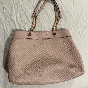 Tory Burch Blush Quilted Shoulder Bag